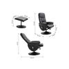 Chaise Longue - MUVOE - HOMCOM - Black Faux Leather - 10 Massage Points - Adjustable Backrest