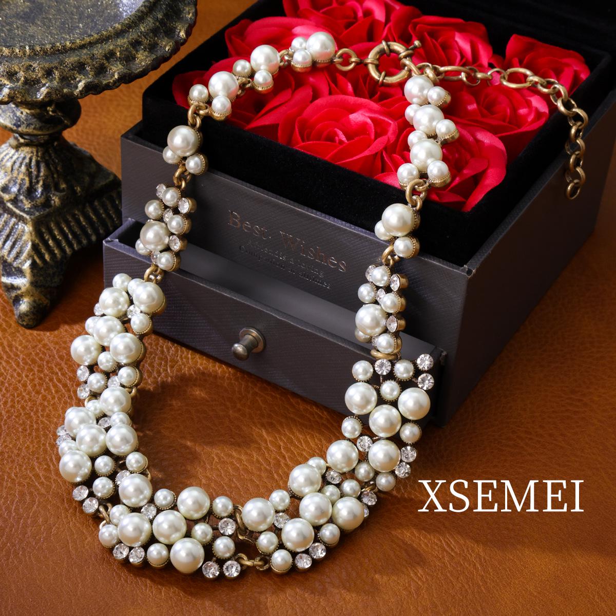 

Элегантное европейское и американское роскошное свадебное ожерелье на ключицу