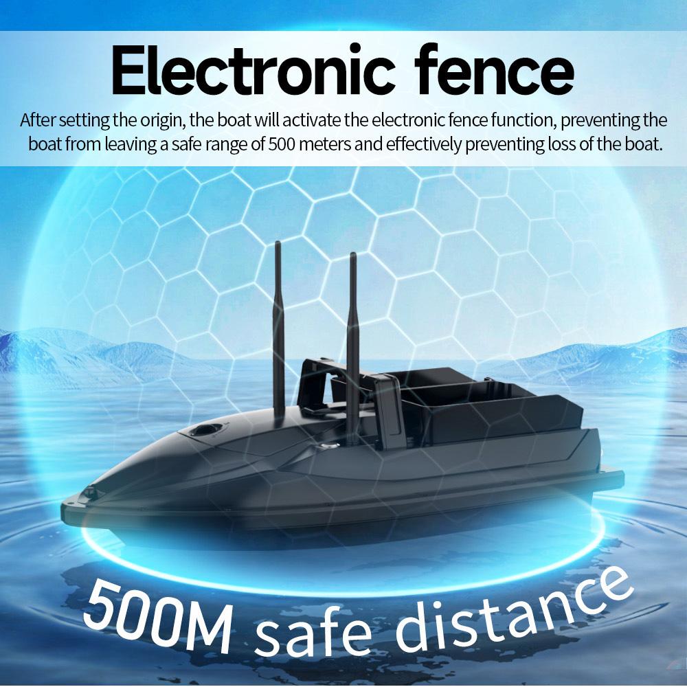 Łódź zanętowa RC Flytec V600 GPS do łowienia ryb 500M, 4 miejsca połowowe 200 punktów GPS Podwójny zasilacz Ładowność 3kg