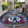 Chelsea F Custom Name Round Area Rug,Carpet Rug for Living Room Bedroom Sofa Playroom Decor,Non-slip Floor Mat