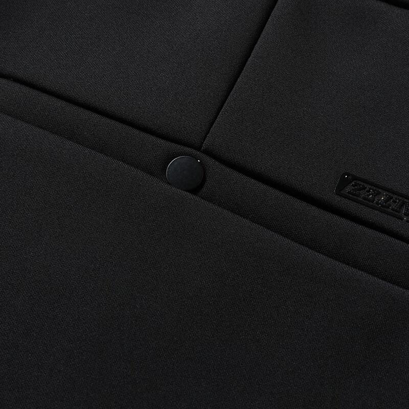 Dibenze Men's Plus Size Fleece-Lined Straight Business Casual Pants