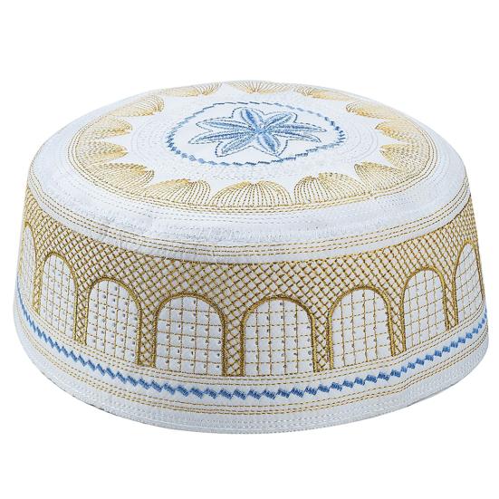 

Вышитая шапка Изысканная Удобная в носке Полиэстер Хлопок Этническая вышивка Шапка-бини для повседневной жизни 57cm* жёлтый