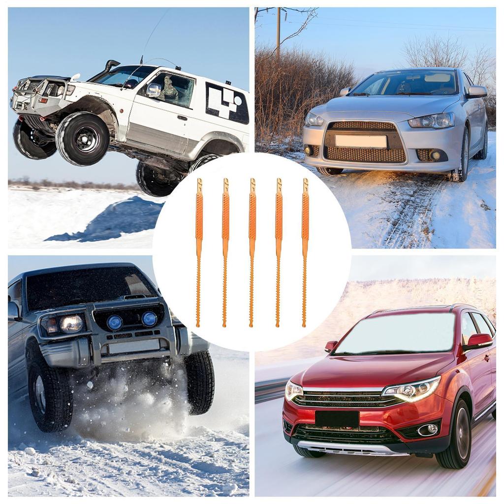 Schneeketten für Auto 5 Stück Reifen Auto Traktionshilfen Reifenkette für Autos für SUV LKW Pickup Van Limousinen 165-275mm Winter