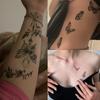 Simple Personality Spice Girl Three-Dimensional Butterfly Flower Wicker Collarbone Arm Tattoo Sticker