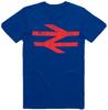 British Rail Logo T-Shirt Wie von Damon Albarn getragen Retro Pfeile Eisenbahner Kinder