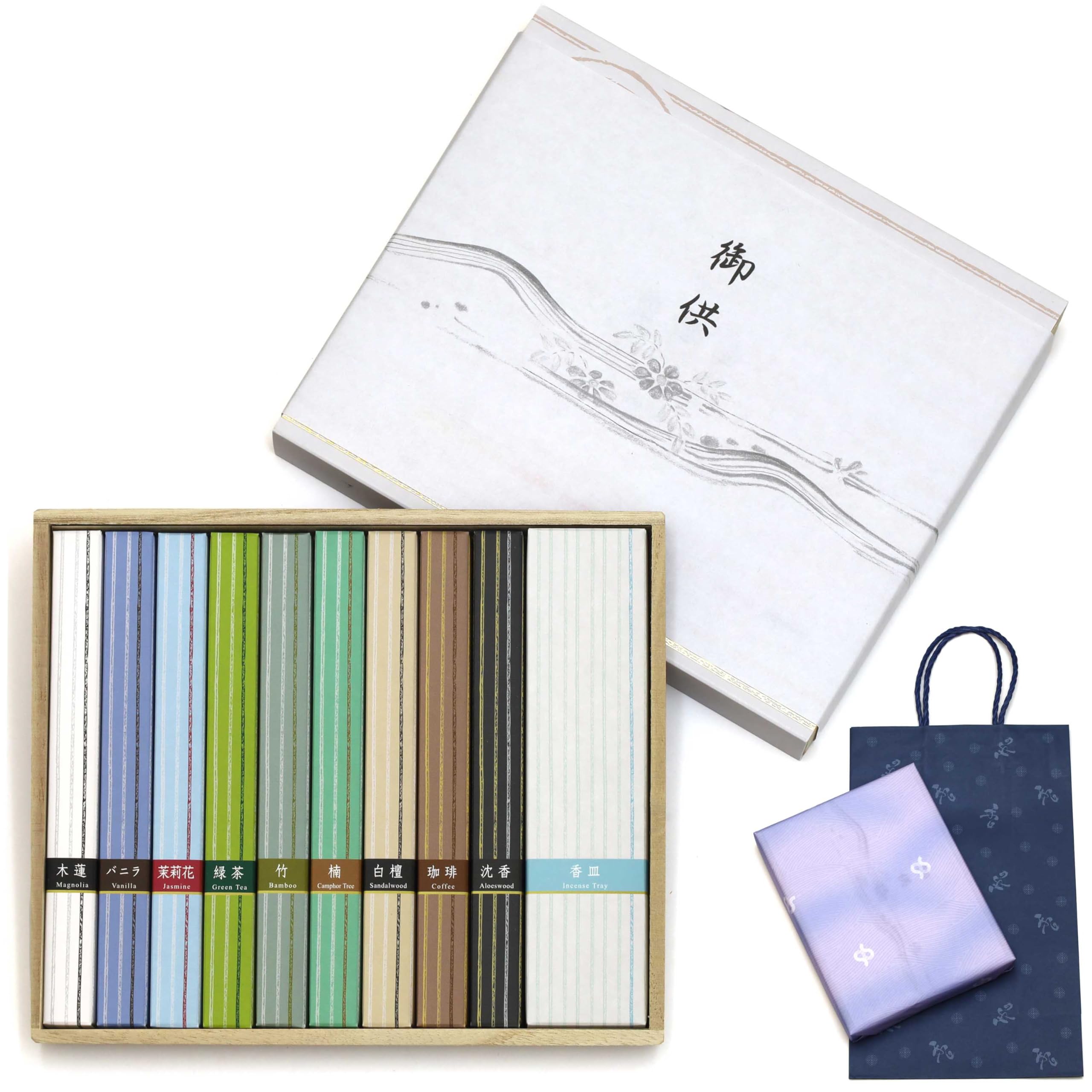 

Sympathy Incense Gift Garden 9 with Inner Wrapping and Carry Made in Low for Buddhist Memorial and First Anniversaries [Stone Design, Types,