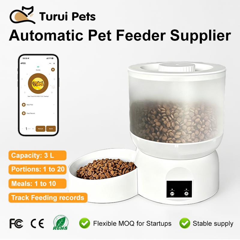 Automatic Pet Feeder Button Control Timed Portion Food Dispenser Pet Bowls Feeders Pet Accessories for Cats Small Dogs Animals