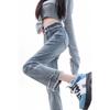Women's Summer High-Waist Light Wash Straight Leg Cigarette Jeans
