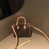 Matte Color-blocking PU Bag Zipper Pillow Bag Handbag Single Shoulder Diagonal Bag Women
