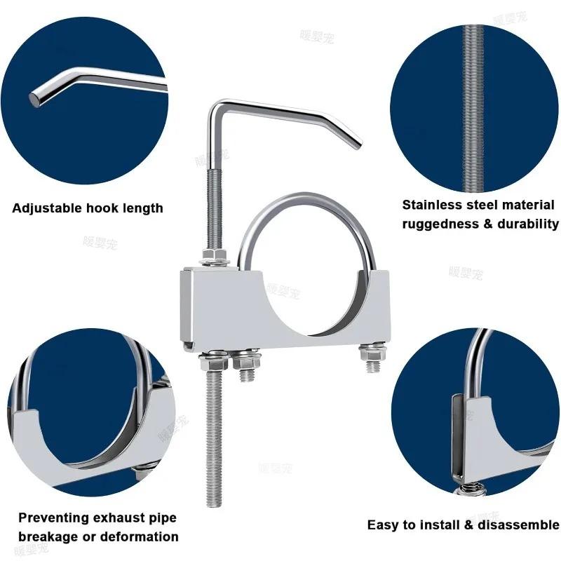 Xiaomi Exhaust Clamp with Hanger Hook Clamp for Car Exhaust Systems 2.5/3 Inch Automobile Exhaust Clamp Hook Rear Muffler Hanger Tool