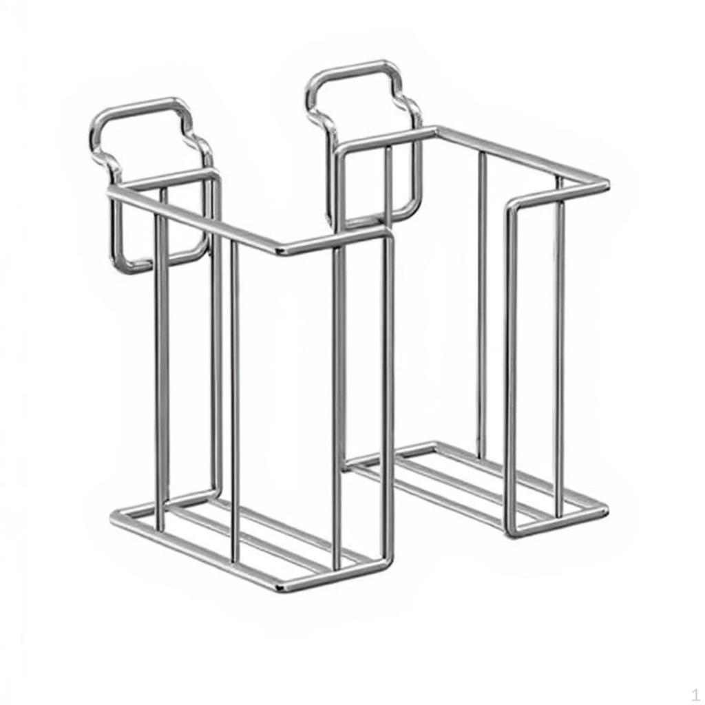 Dish Drying Rack, Stainless Steel, Secure Kitchen Sink Organizer 20cm 5Hook Rack