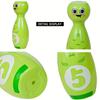 Cartoon bowling set with 10 pins & 2 balls, fade-proof printed patterns, gift box packed as holiday presents