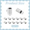 300Pcs 201 Stainless Steel Crimp Beads, Column, Stainless Steel Color, 3x2mm, Hole: 1.5mm