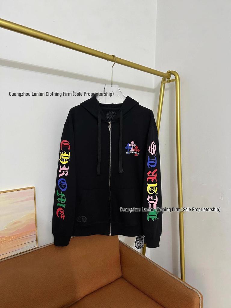 Europäischer Trend CH25 Kapuzenpullover mit Reißverschluss: Einfacher Klassiker für Herbst/Winter