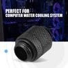 Brass G1Celsius4 Thread 360 Degree   Tube Adapter for Computer Water Cooling System Black