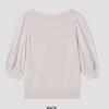 [She S miSS] Texture Block Square Neck Knit Top SSkpop22250