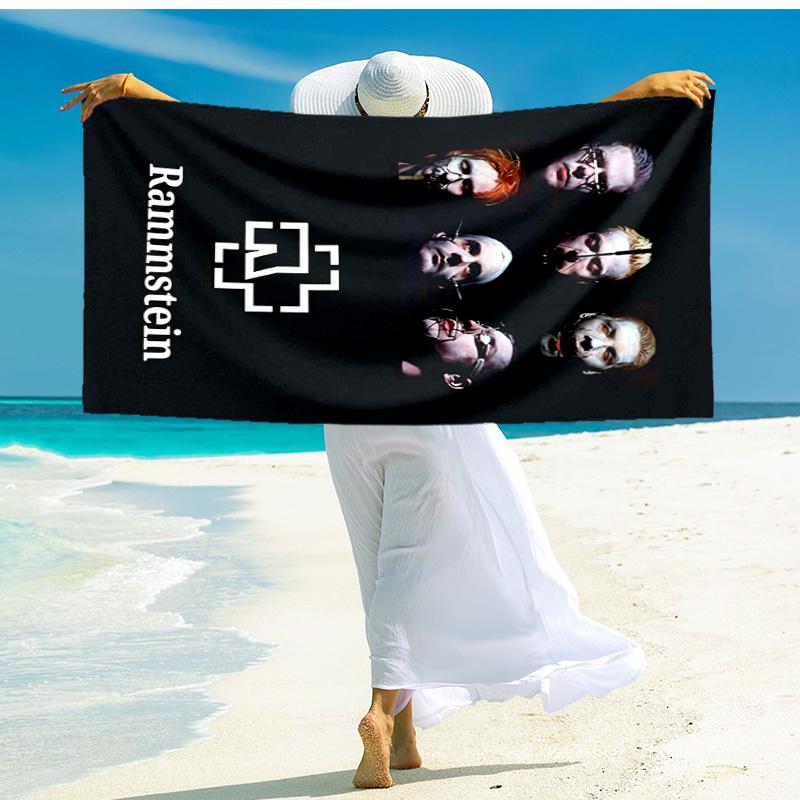 1pc Rammstein Heavy Metal Band Beach Towel,quick Drying Absorbent Beach Towel,outdoor Sports Swimming Beach towel,Soft and Comfortable Y73068