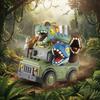 Ocean Theme Toy Car Model Dinosaur Theme Educational Toys Creative Inertia School Bus  Kids Gifts