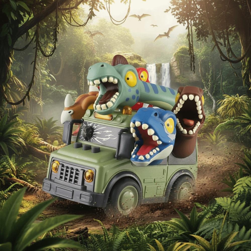 Ocean Theme Toy Car Model Dinosaur Theme Educational Toys Creative Inertia School Bus Kids Gifts