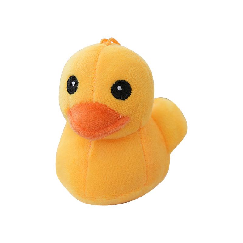 Yellow Adorable Small Duck Plush Keychain Doll Cute Cartoon Backpack Accessory