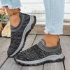 Fashion Women Sneakers 2025 New Flat Large Size Sneakers Women Casual Mesh Round Top Shoes Cushion Color Matching Breathable Loafers