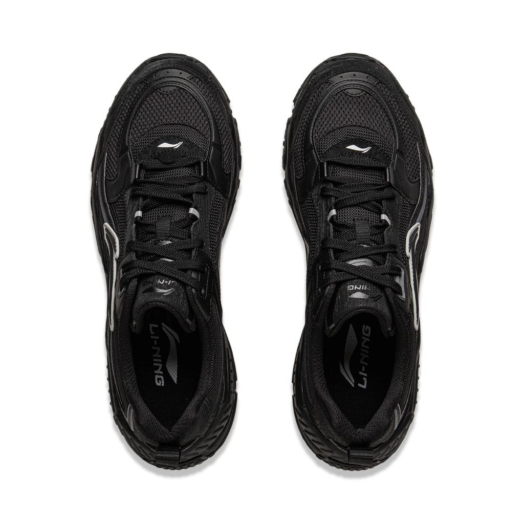 Li Ning Klasyczna Moda Wszechstronne Retro Wygodne Antypoślizgowe Odporne na Ścieranie Oddychające Niskie Buty Casual Męskie sneaker Czarny AGCV127-2