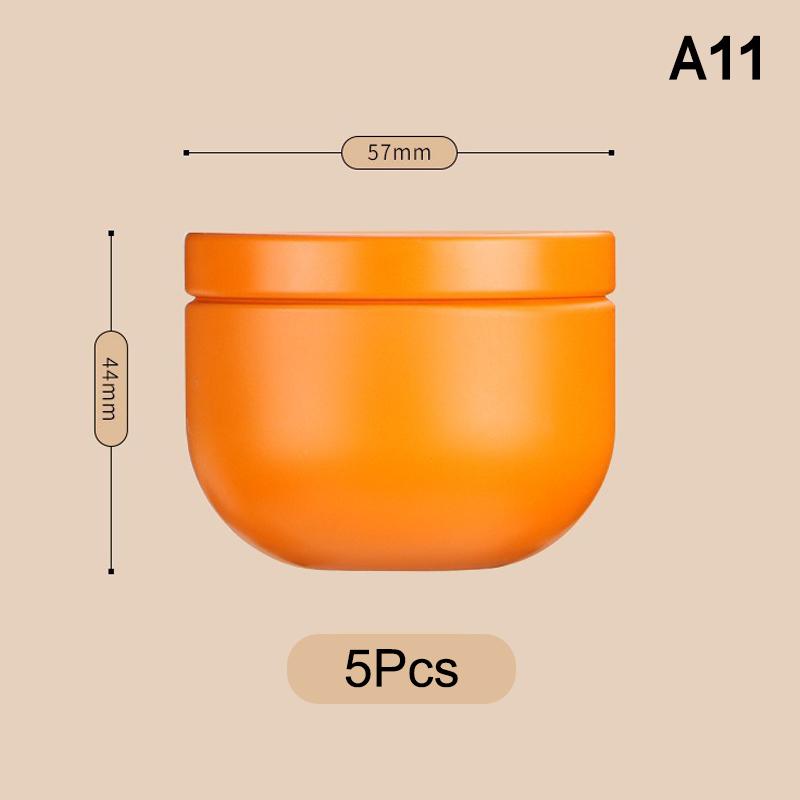 1/5Pcs Portable Tea Canister Mini Empty Pot Tea Box Candy Round Cans Thickened Iron Herb Sealing Jar Spice Storage Organizer