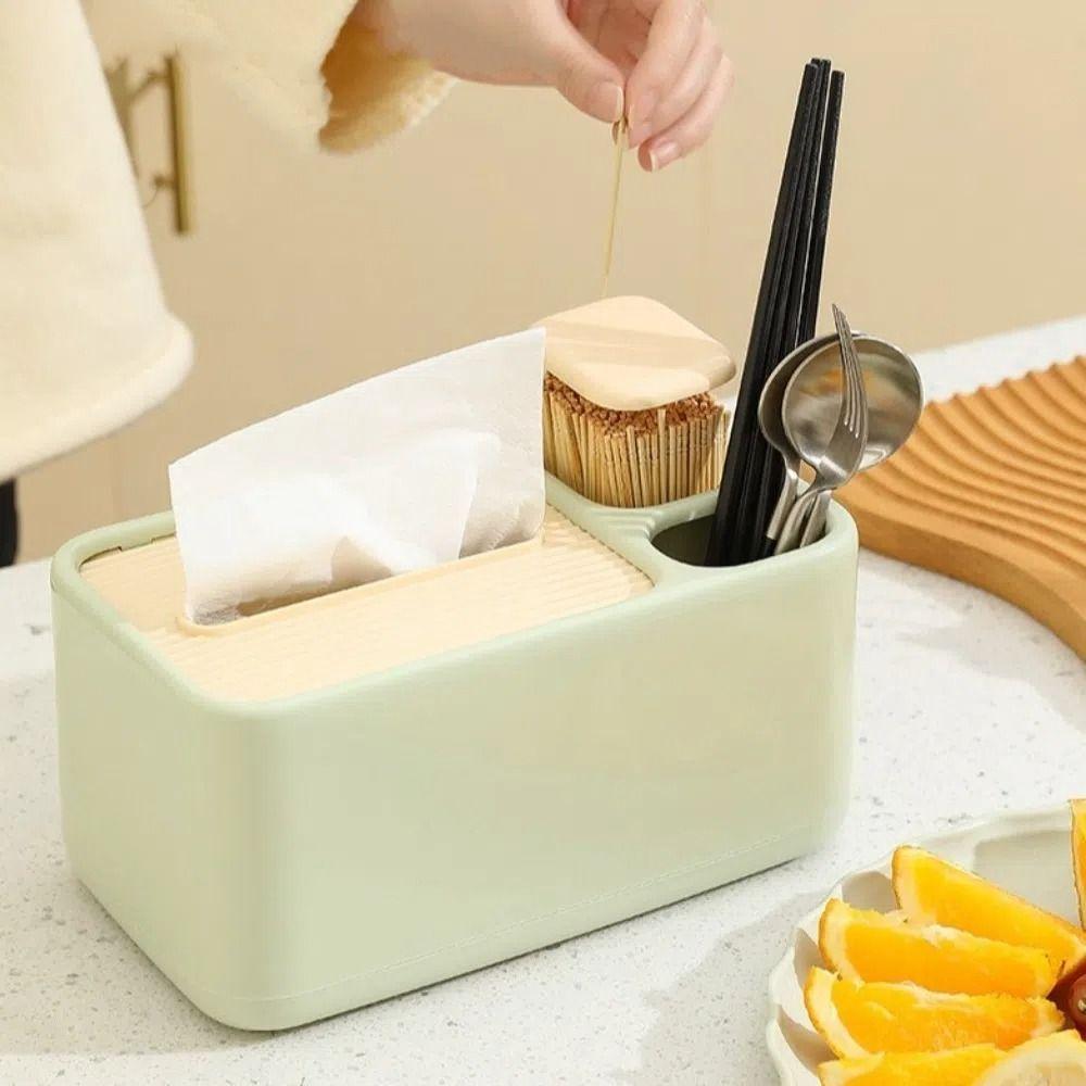 

Push Type Remote Control Tissue Box Plastic Napkin Dispenser Fashion Desktop Storage Box Office помаранчевий