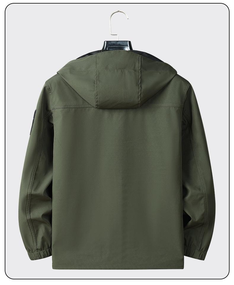 Men's Durable Camouflage Workwear Set - Hooded Outdoor Climbing Suit for Spring & Autumn