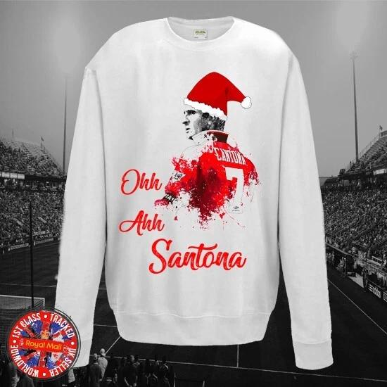 Eric Cantona Christmas Football Fan Sweatshirt Mens Unisex Kids 4XL