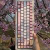 Keycaps Cute Rabbit Cherry Pbt Blossom Letter Caps Pink Keycap 139 Key 2.25/2/7U Space Bar Alice Layout Keycap