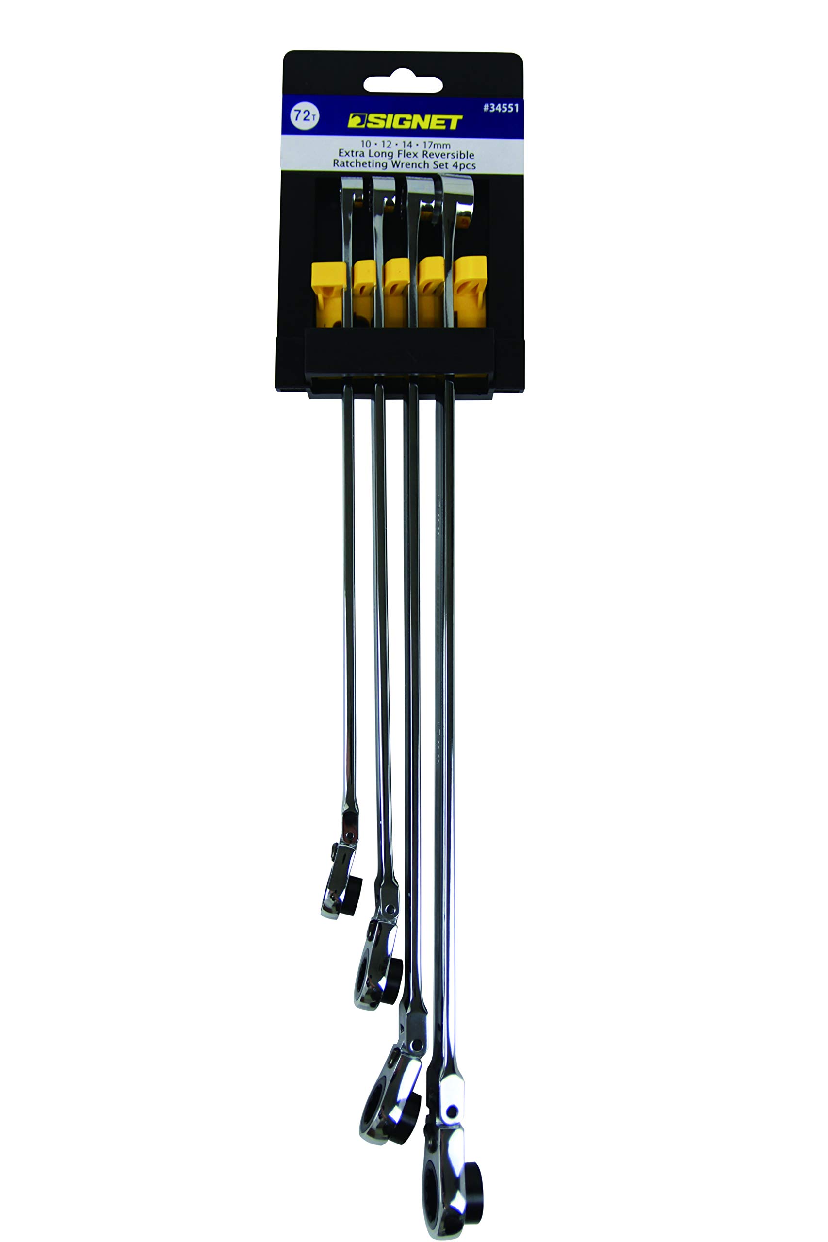 

SIGNET 4-Piece 72-Gear Extra Long Flexible Glasses SIGNET Wrench Set 34551