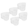 50Pcs DIY Plastic Candle Mold Transparent Heat Resistant Candle Making Container AccessoryHeart
