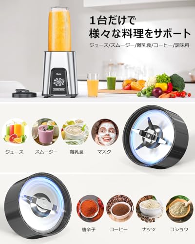 VEWIOR Multi-Purpose Juicer/Mixer [850W High Power, 790ML Large Capacity] Blender with Ice Crushing Function, Perfect for Smoothies, Vegetables, Fruit