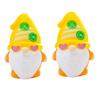 2 Pcs Mini Summer Gnome Figurines Beach Resin Gnomes Miniature Figures for Pool Party Favors DIY Cake Decoration Fairy Garden Home Decor