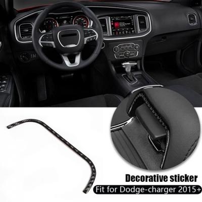 Carbon Fiber Fits Charger 2015-UP REAL Storage Switch Bezel Centre Console Trims