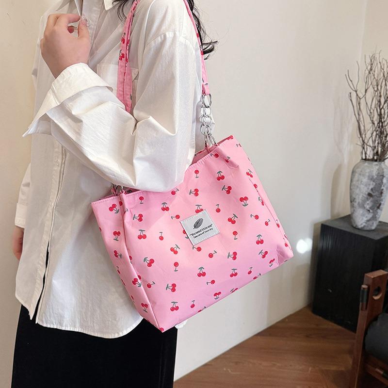 New cute large-capacity cloth bag female cute casual printed shoulder bag underarm bag tote bag women's bag