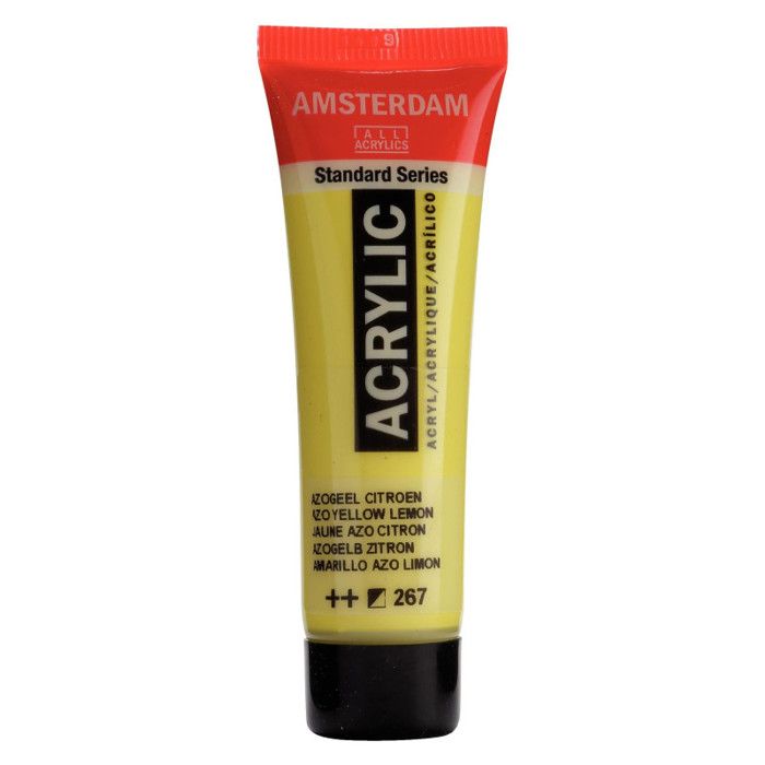 Peinture acrylique - Amsterdam - Acrilico Standard - Jaune - 20 Ml - Résistante à la lumière