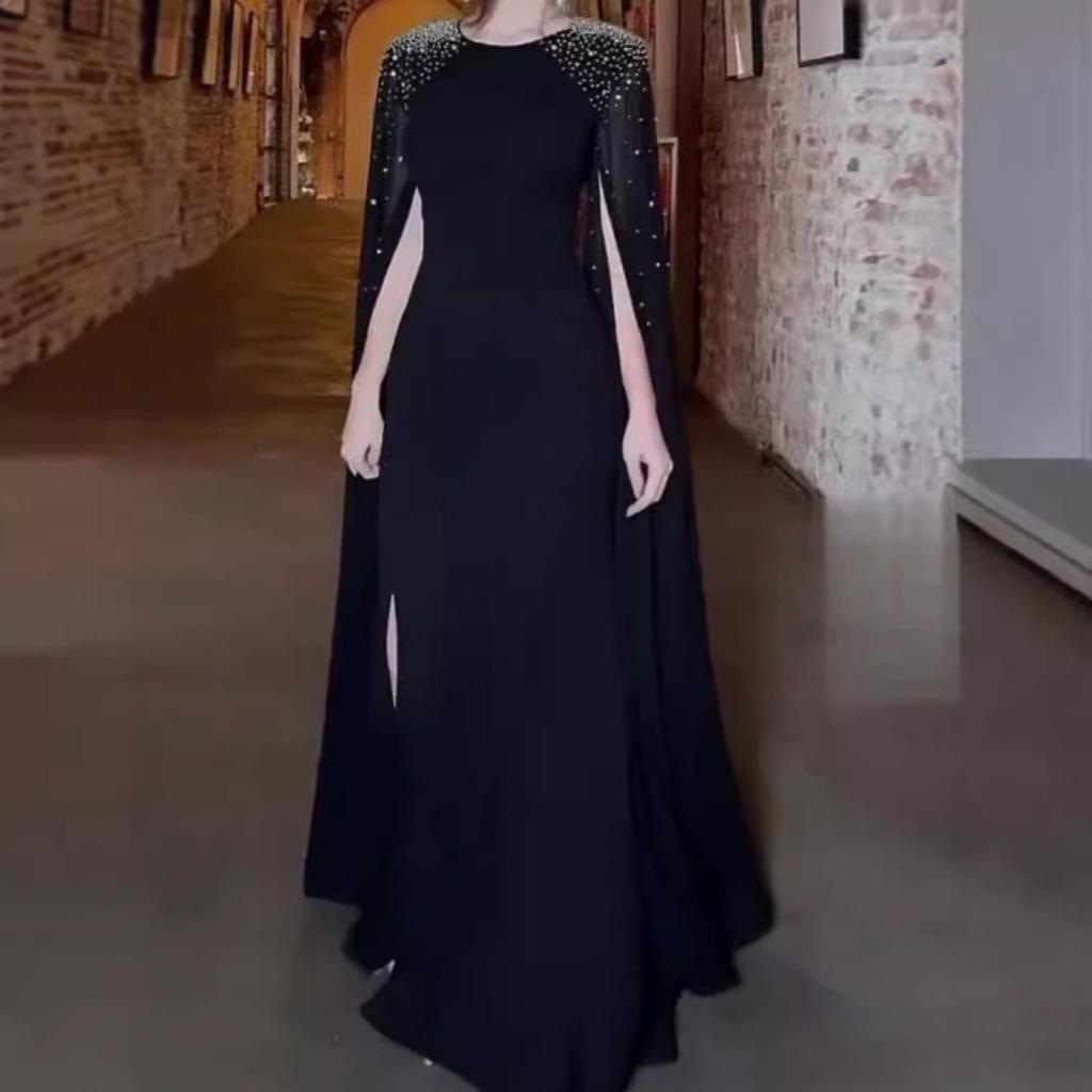Fall Winter New Hot Drilling Evening Dress, Women's Formal Party Dress for Crossborder Export