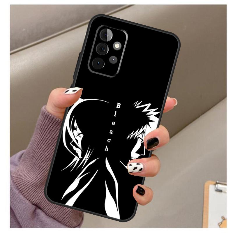 Custodia per Telefono Anime Bleach Bianco e Nero Per Samsung Galaxy A12 A22 A32 A42 A52 A72 A11 A51 A71 A52S A50 A70 A21S Capa