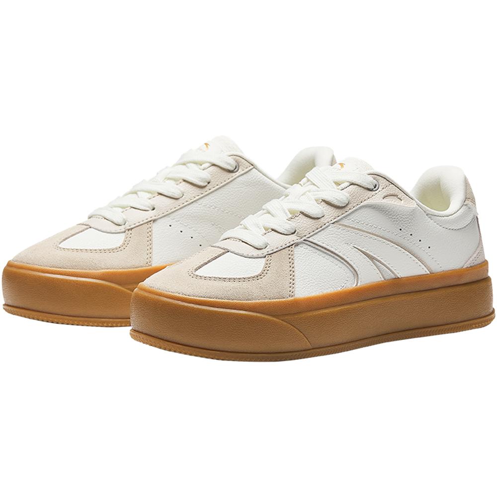 Anta Minimalist Versatile Wraparound Durable Low-Top Skate Shoes Women sneaker White 922538023-2