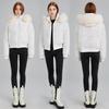 High waist big fur collar hooded short cotton jacket women's autumn and winter new down cotton jacket thin jacket