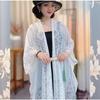 Damen Chinesischer Retro Hohl Quaste Spitze Sonnenschutz Schal Strickjacke Umhang