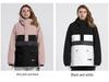 Reflective Women's Ski Suit: Warm, Waterproof, and Colorblock Design with Night Light Hoodie