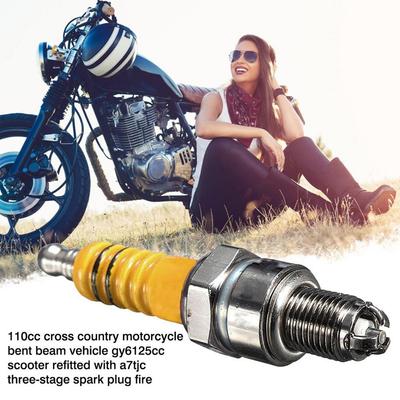 Motorcycle Sparking Plug Nozzle for 110CC Off-road Horizontal Engine GY6125CC Scooter Modification A7TJC Spark Plugs Audio 49CC