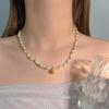 Shijia pearl necklace women's niche design sense fashion temperament collarbone chain neck chain sweater chain bead chain