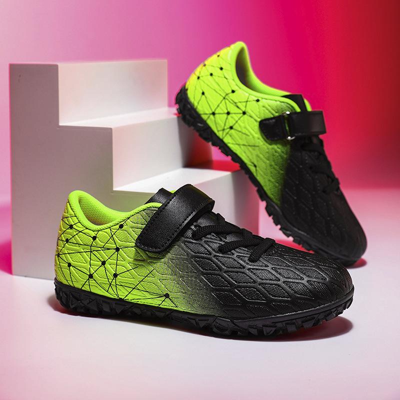 Football Shoes Shattered Nails Spikes Youth Velcro Children's Elementary School Sports Training Competition Shoes