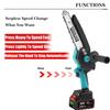 8 Inch Portable Woodworking Saw Cutting Power Tools Brushless Electric Chain Saw Cordless Handheld Pruning Chainsaw