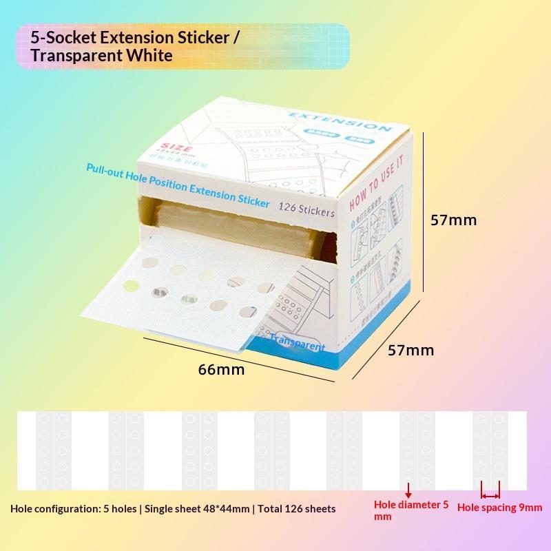 Pearl Loose Leaf Hole Guard Stickers Self-Adhesive Waterproof Perfect for Planner Scrapbooking Binder Notebook School Office Use
