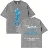 Gewaschenes Vintage Rapper Drake ICEMAN Freeze The World 2026 T-Shirt Herren Damen Mode Hip Hop Übergroße T-Shirts Herren Streetwear